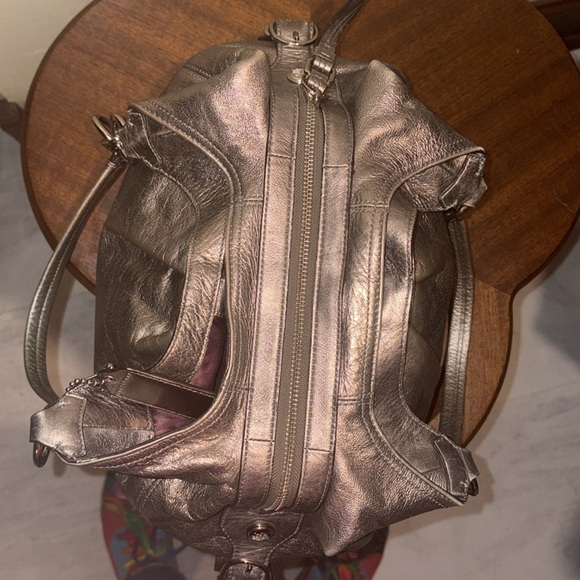 Coach Madison Maggie Mia shoulder bag  satchel  silver bronze metallic excellent - Picture 13 of 17